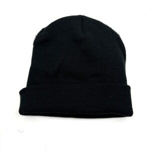 Dockers Black Acrylic Knit Beanie Hat OS
